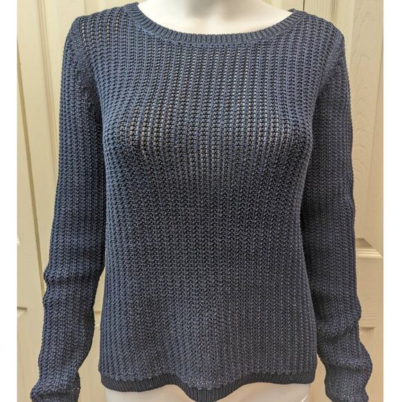 Loft Sweater Size M Crewneck Cotton Office Coastal Grandma Quiet Luxury Winter - Picture 1 of 10